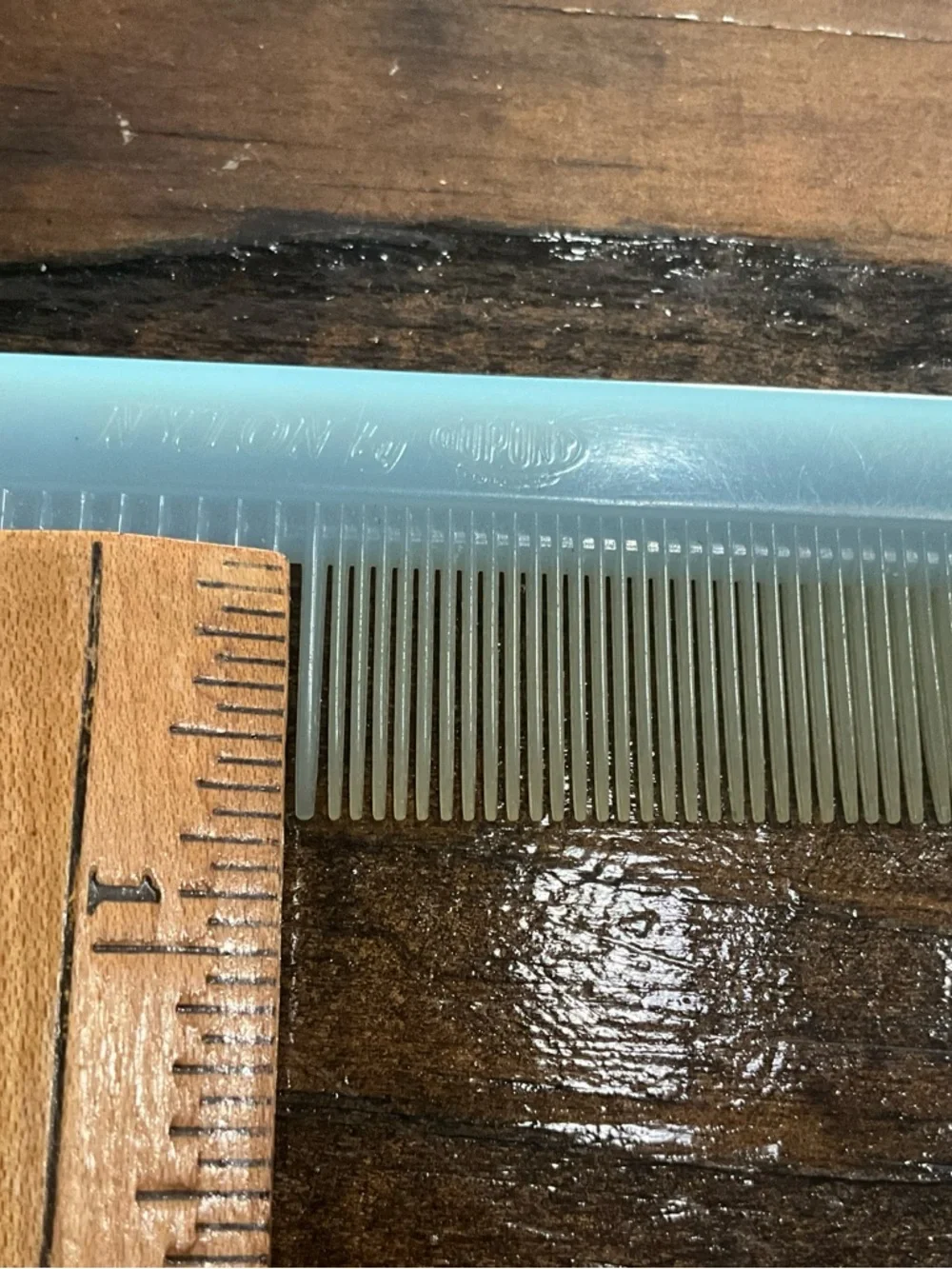 Vintage Light Blue Plastic Comb Nylon by DuPont MCM